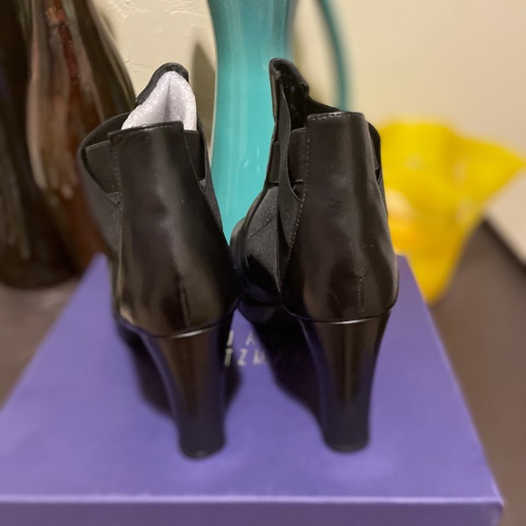 Stuart Weitzman Yola Black Calf Booties - Picture 7 of 8